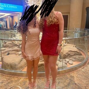 Elegant Pink Sequin Dresses